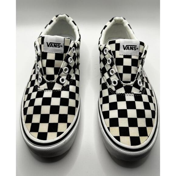 Vans Checkerboard Slip-On Shoes Women’s 7.5 EU 38 Classic Black & White Canvas - Picture 1 of 6